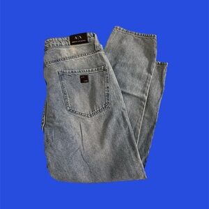 Armani Exchange Blue Straight Jeans Classic Style